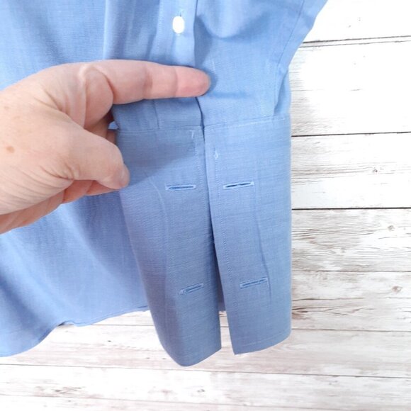 Brooks Brothers Mens Dress Shirt 14 1/2-32 Traditional Fit French Cuffs Blue 931 - Picture 3 of 5